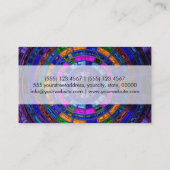 抽象的でカラフルなモザイク模様のモノグラム#10 名刺 (裏面)