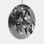 抽象的でクールな変形のロボット工学 セラミックオーナメント (右)