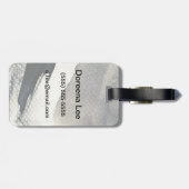 抽象的でグランジな背景、インク質。 4 ラゲッジタグ (裏面横)