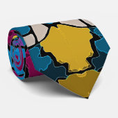 抽象的でサイケデリックでトリップ(幻覚体験)のようななクラゲのデザイン ネクタイ (ロール)