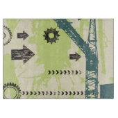 抽象的でハイテクな背景 カッティングボード (正面)