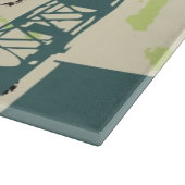 抽象的でハイテクな背景 カッティングボード (角)