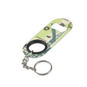 抽象的でハイテクな背景 キーホルダー栓抜き (裏面アングル)