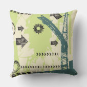 抽象的でハイテクな背景 クッション (裏面)