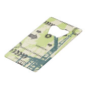 抽象的でハイテクな背景 クレジットカード栓抜き (正面アングル)