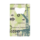 抽象的でハイテクな背景 クレジットカード栓抜き (裏面)