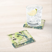 抽象的でハイテクな背景 スクエアペーパーコースター (インサイチュ)