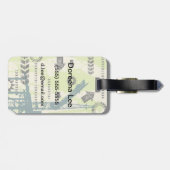 抽象的でハイテクな背景 ラゲッジタグ (裏面横)