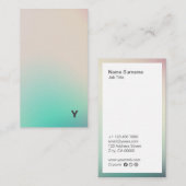 抽象的でミニマルな勾配の縦の名刺 名刺 (正面/裏面)