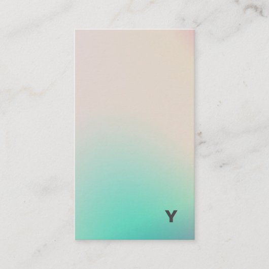 抽象的でミニマルな勾配の縦の名刺 名刺 (正面)