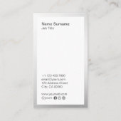 抽象的でミニマルな勾配の縦の名刺 名刺 (裏面)