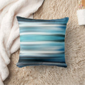 抽象的でモダンで青いティール(緑がかった色)の枕 クッション (ブランケット)