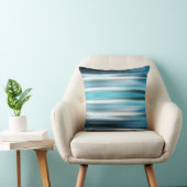 抽象的でモダンで青いティール(緑がかった色)の枕 クッション (椅子)