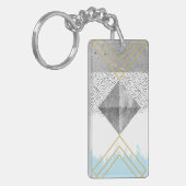 抽象的でモダンなデザイン キーホルダー (正面左)