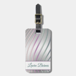 抽象的でモダンな勾配の動的ライン ラゲッジタグ