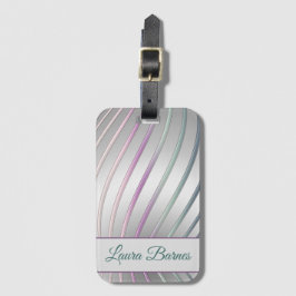 抽象的でモダンな勾配の動的ライン ラゲッジタグ