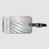 抽象的でモダンな勾配の動的ライン ラゲッジタグ (正面横)