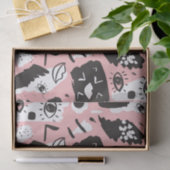 抽象的でモダンな目及び唇パターン 薄葉紙 (ギフト)