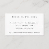 抽象的で不機嫌で青い金属 名刺 (裏面)