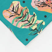 抽象的で写実的なサボテンのSucculentパターン フリースブランケット (角)