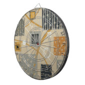 抽象的で写実的なタイル ダーツボード (正面右)