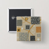 抽象的で写実的なタイル 缶バッジ (正面&裏面)