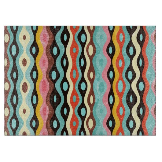 抽象的で多彩なパターン カッティングボード (正面)