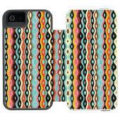 抽象的で多彩なパターン INCIPIO iPhoneウォレットケース (フォリオ Open)