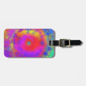 抽象的で多彩な無秩序パターン ラゲッジタグ (正面横)