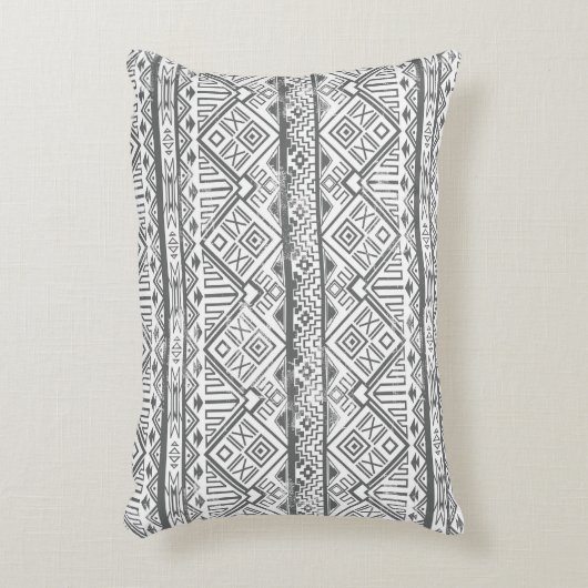 抽象的で幾何学的でアステカなパターン2 アクセントクッション (正面(垂直))