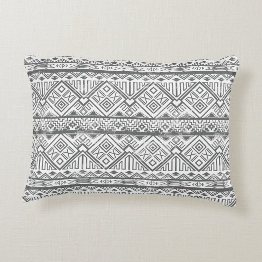 抽象的で幾何学的でアステカなパターン2 アクセントクッション (裏面)
