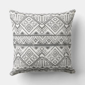 抽象的で幾何学的でアステカなパターン2 クッション (裏面)