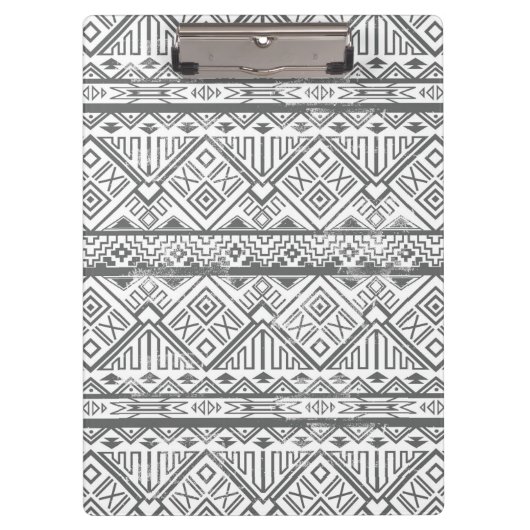抽象的で幾何学的でアステカなパターン2 クリップボード (正面)
