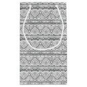 抽象的で幾何学的でアステカなパターン2 スモールペーパーバッグ (裏面)