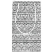 抽象的で幾何学的でアステカなパターン2 スモールペーパーバッグ (正面)