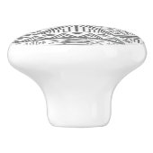 抽象的で幾何学的でアステカなパターン2 セラミックノブ (側面)