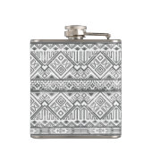 抽象的で幾何学的でアステカなパターン2 フラスク (裏面)