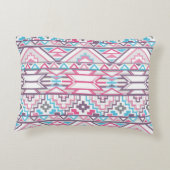 抽象的で幾何学的でアステカなパターン3 アクセントクッション (裏面)