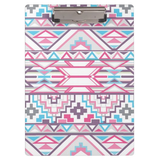 抽象的で幾何学的でアステカなパターン3 クリップボード (正面)