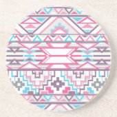 抽象的で幾何学的でアステカなパターン3 コースター (正面)