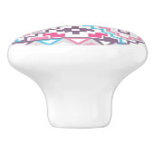 抽象的で幾何学的でアステカなパターン3 セラミックノブ (側面)