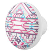 抽象的で幾何学的でアステカなパターン3 セラミックノブ (右)