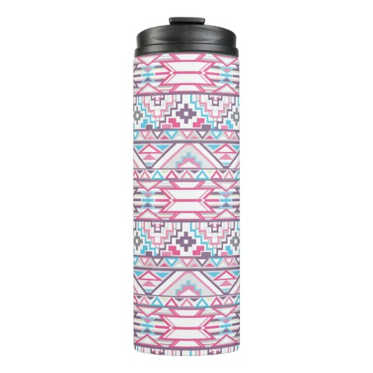 抽象的で幾何学的でアステカなパターン3 タンブラー (正面)