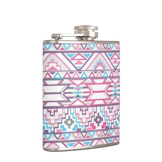 抽象的で幾何学的でアステカなパターン3 フラスク (右)
