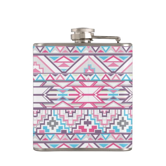 抽象的で幾何学的でアステカなパターン3 フラスク (裏面)