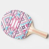 抽象的で幾何学的でアステカなパターン3 卓球ラケット (横)