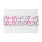 抽象的で幾何学的でアステカなパターン3 招待状ベリーバンド (裏面例)