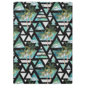 抽象的で幾何学的なやし及び波パターン クリップボード (裏面)