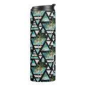 抽象的で幾何学的なやし及び波パターン タンブラー (回転左)