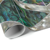 抽象的で幾何学的なアワビおよび真珠母 ラッピングペーパー (ロールコーナー)